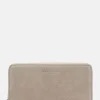 Leder-Geldbörse in Beige - (B)19 x (H)9 x (T)2 cm