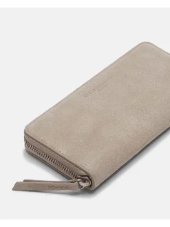 Leder-Geldbörse in Beige - (B)19 x (H)9 x (T)2 cm