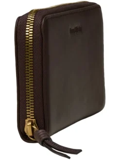 Leder-Geldbörse in Braun - (B)19 x (H)10 x (T)2,5 cm