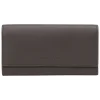 Leder-Geldbörse in Braun - (B)19,5 x (H)10 x (T)2,5 cm