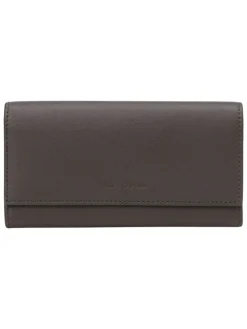 Leder-Geldbörse in Braun - (B)19,5 x (H)10 x (T)2,5 cm