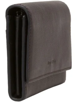 Leder-Geldbörse in Braun - (B)19,5 x (H)10 x (T)2,5 cm