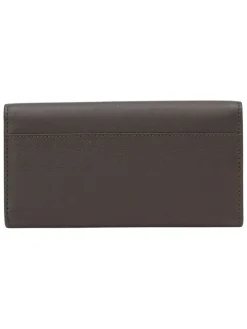Leder-Geldbörse in Braun - (B)19,5 x (H)10 x (T)2,5 cm