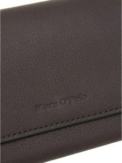 Leder-Geldbörse in Braun - (B)19,5 x (H)10 x (T)2,5 cm