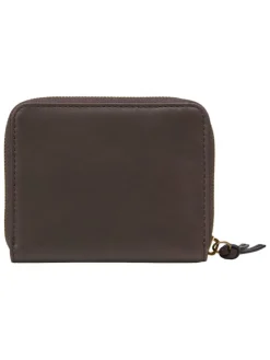 Leder-Geldbörse in Braun - (B)13 x (H)10 x (T)2,5 cm