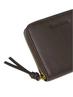 Leder-Geldbörse in Braun - (B)13 x (H)10 x (T)2,5 cm