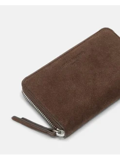 Leder-Geldbörse in Braun - (B)15 x (H)9 x (T)2 cm