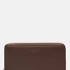 Leder-Geldbörse in Braun - (B)19 x (H)9,5 x (T)2 cm