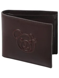 Leder-Geldbörse in Braun - (B)9 x (H)11 cm
