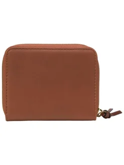 Leder-Geldbörse in Cognac - (B)13 x (H)10 x (T)2,5 cm