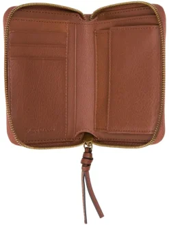 Leder-Geldbörse in Cognac - (B)13 x (H)10 x (T)2,5 cm