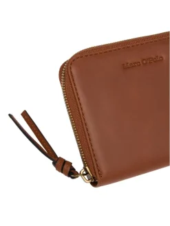 Leder-Geldbörse in Cognac - (B)13 x (H)10 x (T)2,5 cm