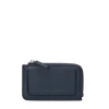 Leder-Geldbörse in Dunkelblau - (B)14 x (H)8 x (T)1,5 cm