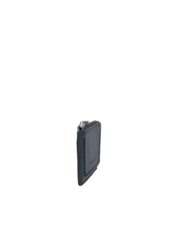 Leder-Geldbörse in Dunkelblau - (B)14 x (H)8 x (T)1,5 cm