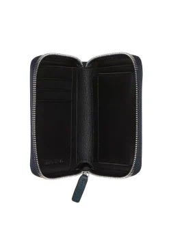 Leder-Geldbörse in Dunkelblau - (B)13 x (H)10 x (T)2,5 cm