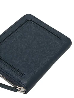 Leder-Geldbörse in Dunkelblau - (B)13 x (H)10 x (T)2,5 cm