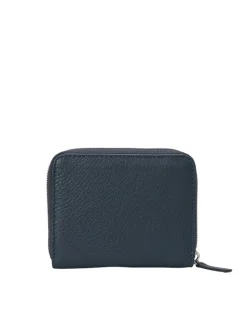 Leder-Geldbörse in Dunkelblau - (B)13 x (H)10 x (T)2,5 cm