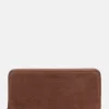 Leder-Geldbörse in Hellbraun - (B)19 x (H)9 x (T)2 cm