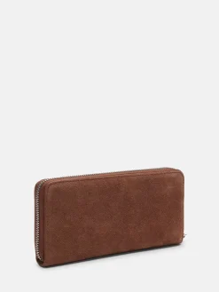 Leder-Geldbörse in Hellbraun - (B)19 x (H)9 x (T)2 cm