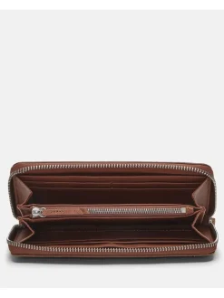 Leder-Geldbörse in Hellbraun - (B)19 x (H)9 x (T)2 cm