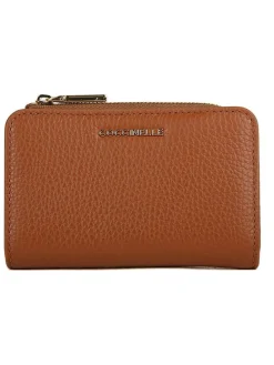Leder-Geldbörse in Hellbraun - (B)13 x (H)8 cm