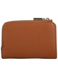 Leder-Geldbörse in Hellbraun - (B)13 x (H)8 cm