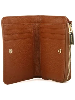 Leder-Geldbörse in Hellbraun - (B)13 x (H)8 cm