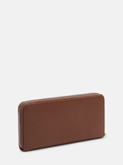 Leder-Geldbörse in Hellbraun - (B)19 x (H)9 x (T)2 cm