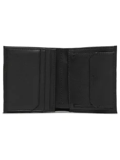 Leder-Geldbörse in Schwarz