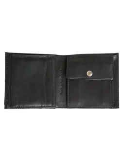 Leder-Geldbörse in Schwarz