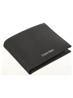 Leder-Geldbörse in Schwarz - (B)11,5 x (H)9 x (T)2 cm
