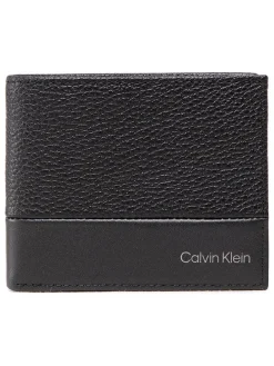 Leder-Geldbörse in Schwarz - (B)10,5 x (H)8,5 x (T)2,5 cm