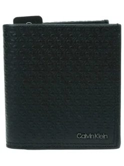 Leder-Geldbörse in Schwarz - (B)10,5 x (H)10 x (T)3 cm