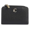 Leder-Geldbörse in Schwarz - (B)13 x (H)9 cm