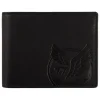 Leder-Geldbörse "Nepal" in Schwarz - (B)12 x (H)9,5 x (T)2 cm
