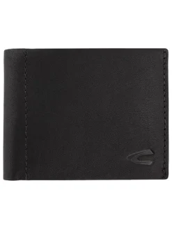 Leder-Geldbörse "Niagara" in Schwarz - (B)11 x (H)8,5 x (T)2 cm