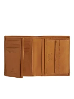 Leder-Geldbörse "Nimbus" in Camel - (B)10 x (H)12 x (T)2 cm