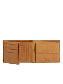 Leder-Geldbörse "Nimbus" in Camel - (B)12,5 x (H)9,5 x (T)1,5 cm