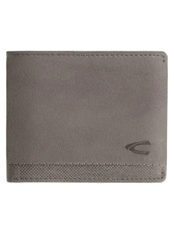Leder-Geldbörse "Nimbus" in Grau - (B)11 x (H)8,5 x (T)2 cm