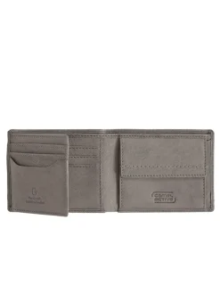 Leder-Geldbörse "Nimbus" in Grau - (B)11 x (H)8,5 x (T)2 cm