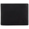 Leder-Geldbörse "Osaka" in Schwarz - (B)12 x (H)9,5 x (T)2 cm