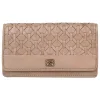 Leder-Geldbörse "Perla" in Taupe - (B)17,5 x (H)10 x (T)3 cm