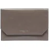 Leder-Geldbörse "Pouch M" in Taupe - (B)23 x (H)16 x (T)1 cm