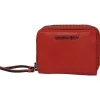 Leder-Geldbörse "Rock Ruby" in Rot - (B)11 x (H)9 x (T)3,5 cm