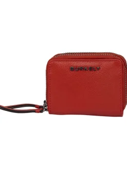 Leder-Geldbörse "Rock Ruby" in Rot - (B)11 x (H)9 x (T)3,5 cm