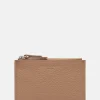 Leder-Geldbörse "Star XS" in Beige - (B)13,5 x (H)8,5 x (T)0,5 cm