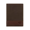 Leder-Geldbörse "Taipeh" in Dunkelbraun - (B)9,5 x (H)12,5 x (T)2 cm