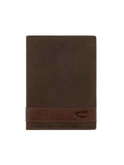 Leder-Geldbörse "Taipeh" in Dunkelbraun - (B)9,5 x (H)12,5 x (T)2 cm