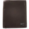 Leder-Geldbörse "Vegas" in Dunkelbraun - (B)10,7 x (H)12,7 x (T)2 cm