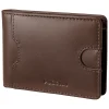 Leder-Geldbörse "Vulcano" in Braun - (B)11 x (H)8 x (T)1,5 cm